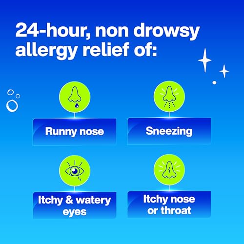 Image of Claritin Children's Allergy Medicine, 24-Hour Non-Drowsy Loratadine 5mg Chewable Tablet, Antihistamine for Kids Ages 2 Years and Older, Grape & Bubble Gum Flavors, Dye-Free, 40 Tablets
