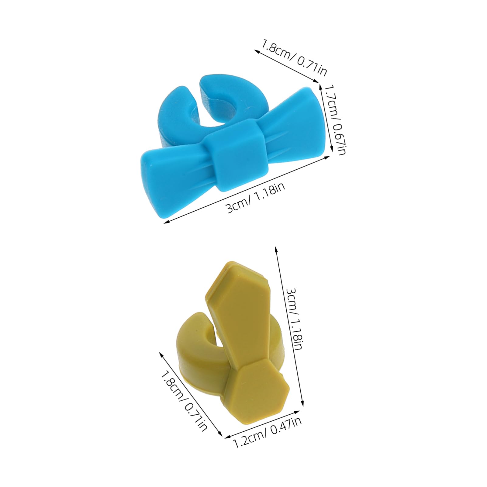 CIYODO 6Pcs Silicone Wine Charms Fun Bowtie Tie Drink Markers for Easy Identification Tiny Drink Markers for Wine Glasses for Parties Gatherings