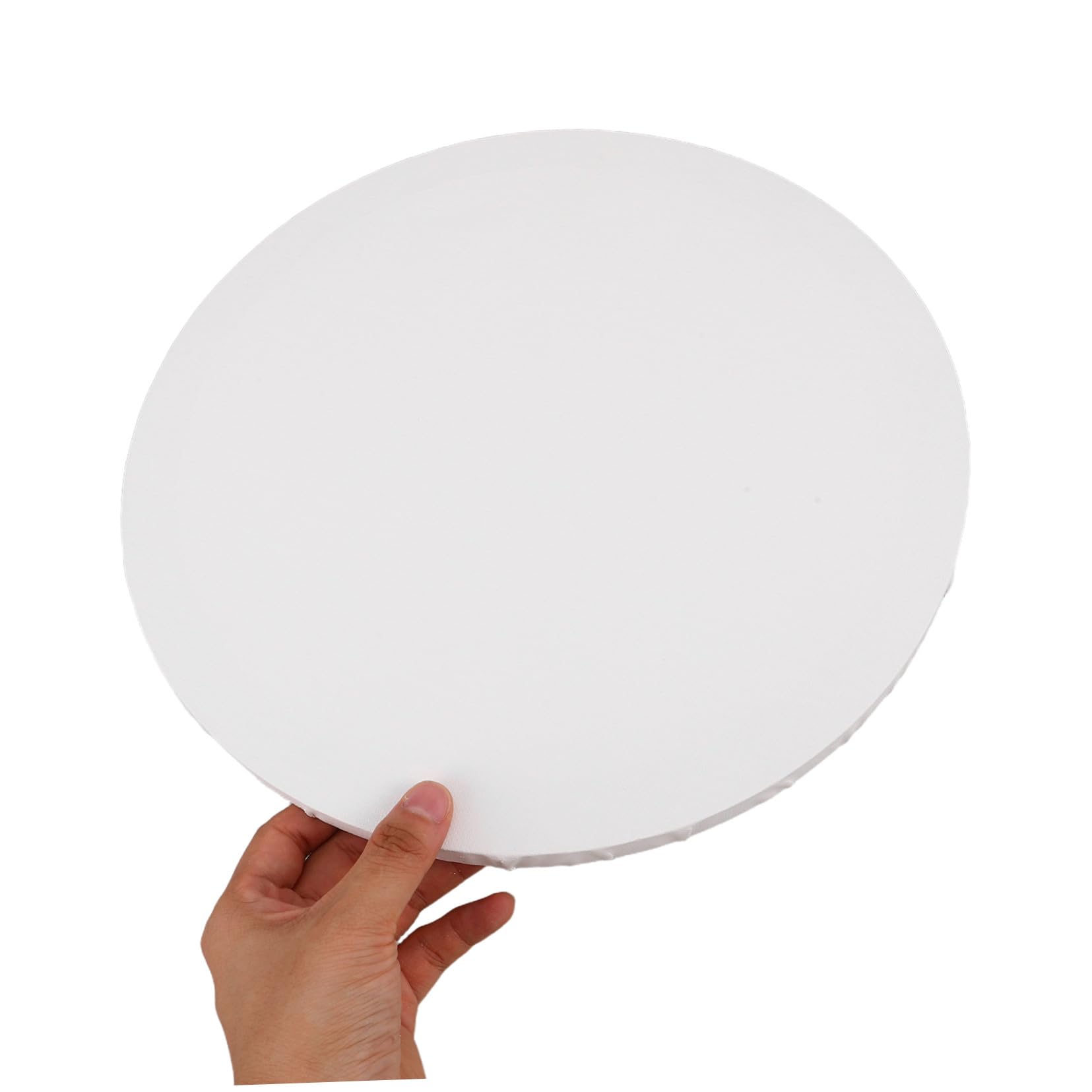 HOMSFOU 3pièces Lot de Toiles Rondes Pré-peintes Châssis Toile pour Peinture Cadres Ronds pour Projets Artistiques Bricolage