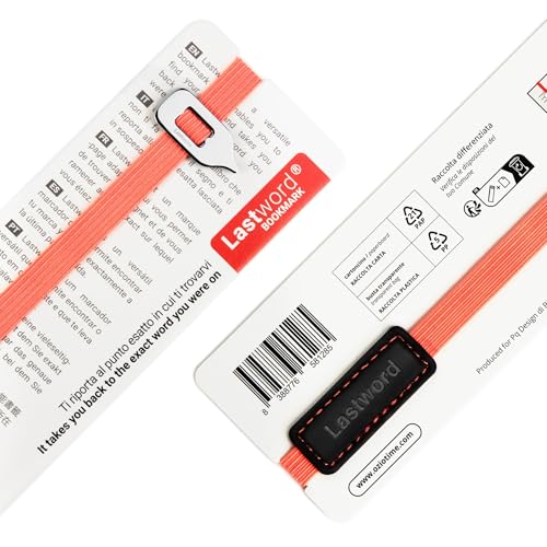 Lastword bookmark, marcapaginas originales, marcadores elastico de libros con deslizador de metal, no pierdas el signo - regalos originales para hombre y mujer