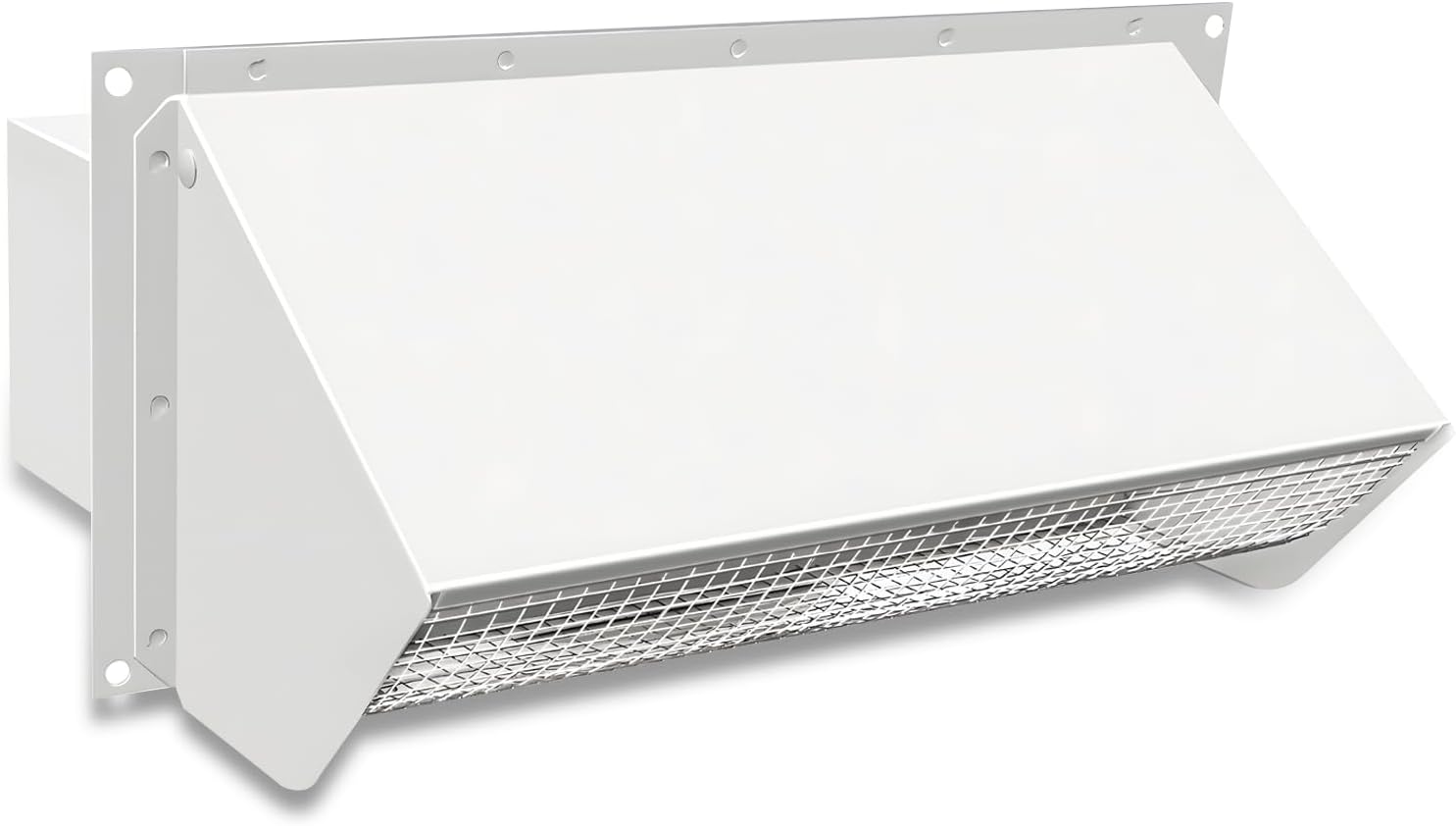 Wall Vent Cap for Microwave,Range Exhaust,Bath Ventilation fan,Commercial Range Hood,Vent hood for 3-2/4" x 10" Duct (white)