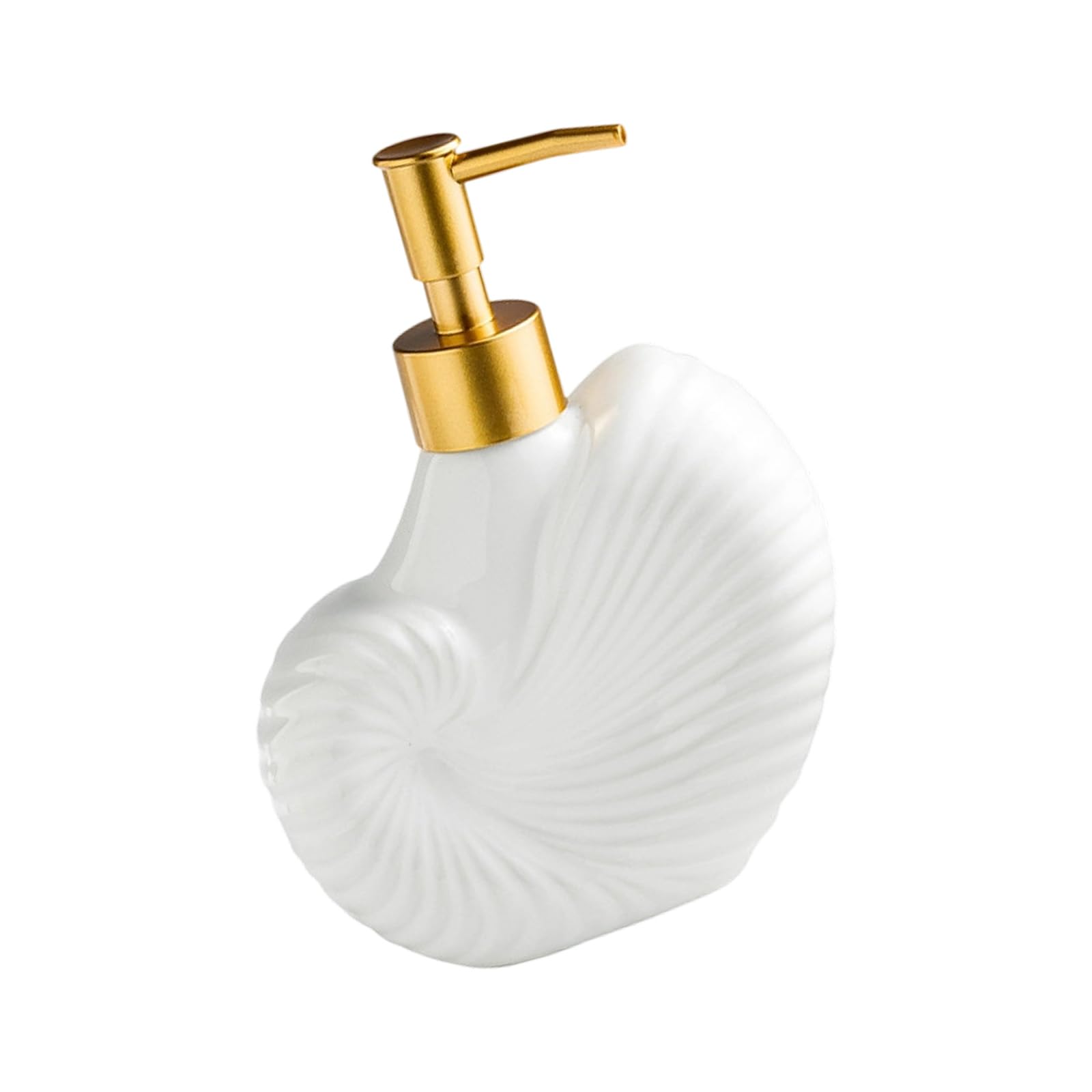 PIEXANGH Sea Inspired Ceramic Cream Distributor with Rough Marine Themes Permanent Fan Not Slip Base for Bathroom Rudiments Home Deck Ceramic Cream Bottle