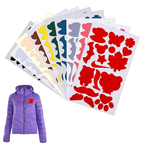 Meetlight Nylon Repair Patches Self-Adhesive Down Jacket Patch Waterproof Washable Repair Patches for Clothing Down Jacket Repair Holes Tearing 10 Sheets