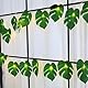 GoldRock Palmenblätter Efeu Lichterkette Hawaii Deko,3m 20 Led Monstera-Blätter Lichterkette Kinderzimmer,Efeu Girlande Palmblätter Lichterketten Innen für Hawaii,Dschungel,Geburtstag,Beach Party Deko