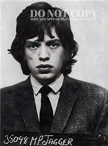 Affiche Rolling Stones Mick Jagger Mugshot 1967 - Poster Rock Musique