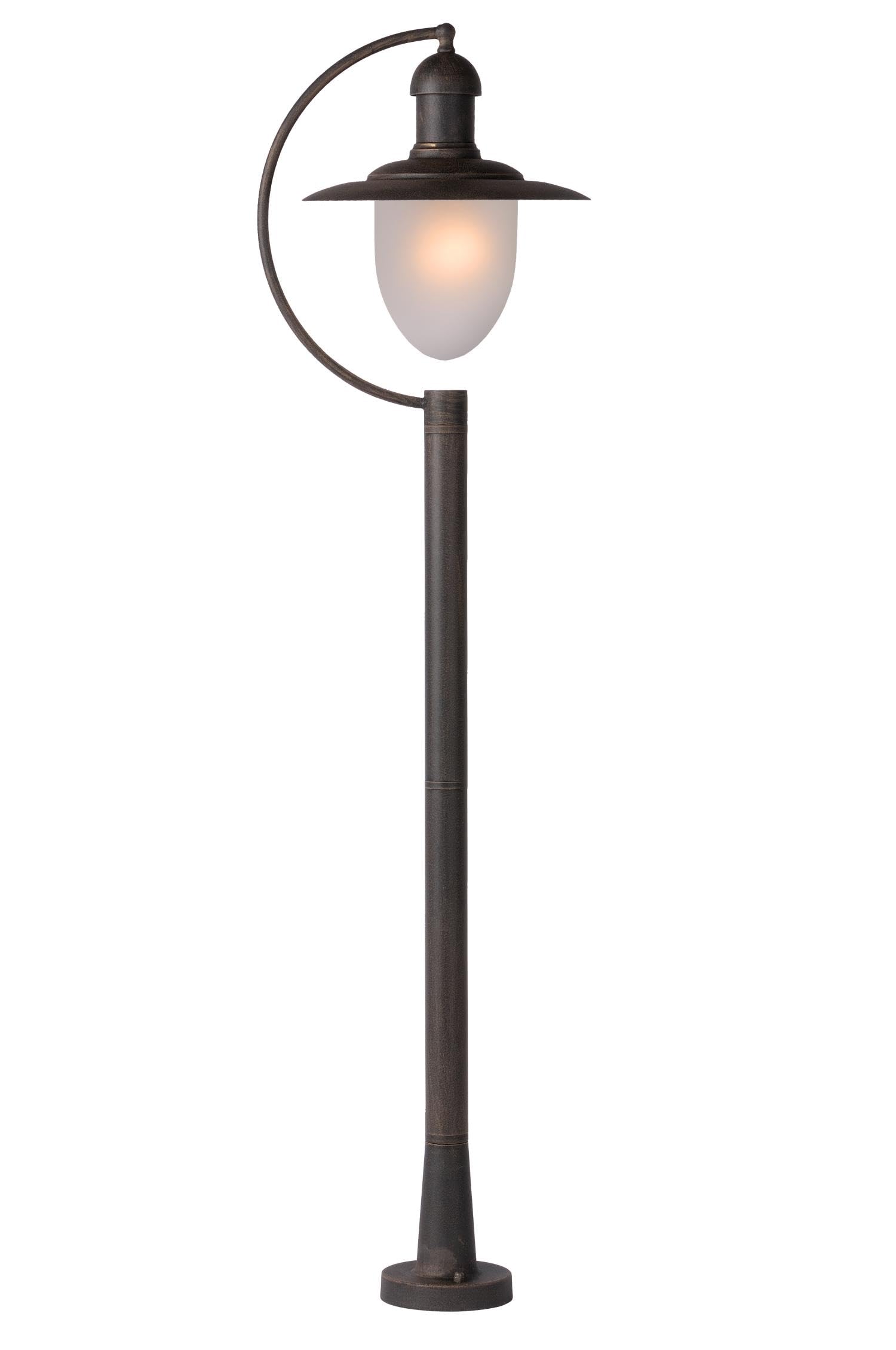 LUCIDE ARUBA - Lanterne/​lampadaire exterieur - Ø 25 cm - 1xE27 - IP44 - Rouille