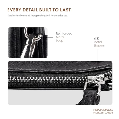 Image of HAMMONDS FLYCATCHER Genuine Leather Sling Bag for Women Stylish Crossbody Bag for Women Compact Lightweight Ladies Sling Bags for Woman with Adjustable Strap for Daily Use