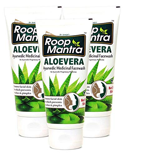 Image of Roop Mantra Herbal Aloe Vera Face Wash for Men and Women, 50ml (Pack of 3)