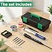Soldering Iron Kit, 60W LED Display Soldering Gun with Ceramic Heater, 12-in-1 Adjustable Temperature Tool Kit– Includes Tips, Solder Wire, Flux Paste, Pump, and Case for DIY& Electronic Repairs
