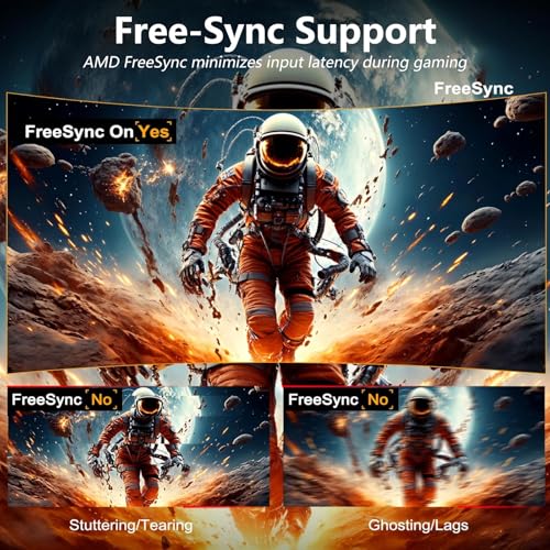Image of 24 Inch Curved 1080P Gaming Monitor, 1800R FHD 100Hz Computer Monitor, 3ms Response Time, FreeSync, Eye-Care, HDMI /DP, Built-in Speakers, VESA Mount