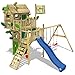 Produktbild WICKEY Spielturm Klettergerüst Smart Treetop mit Schaukel & blauer Rutsche, Spielhaus mit Kletterleiter & Spiel-Zubehör