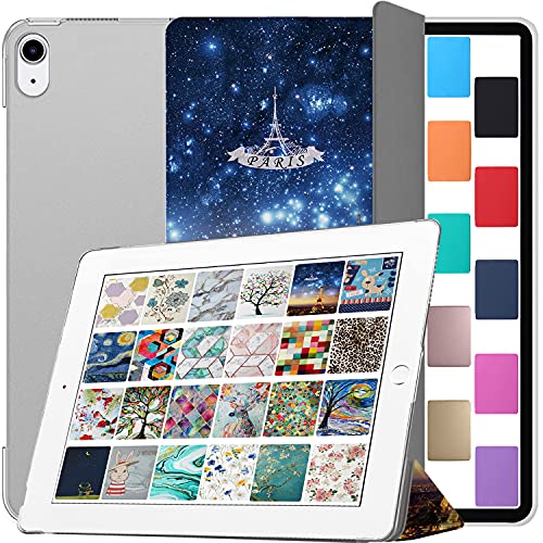 Image of DuraSafe Cases for iPad PRO 11 Inch 2018 1 Gen [ PRO 11 1st ] A1980 A1934 A2013 A1979 MTXN2HN /A MTXP2HN /A MTXR2HN /A MTXQ2HN /A PrintediPad Cover with Translucent Frosted Hard Back - Paris Night