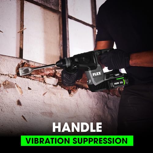 Image of FLEX 24V Brushless Cordless 1-Inch SDS Plus 1.9 Ft-Lbs Torque Rotary Hammer Tool Only, Battery and Charger Not Included - FX1551A-Z