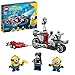 LEGO 75549 Minions El Origen de GRU, Persecución en la Moto Imparable, Moto de Juguete con Mini Figuras de GRU, Stuart y Bob