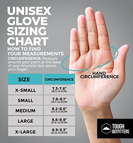 Tough Outdoors Ski & Snow Gloves - Cold Weather Waterproof Winter Snowboard Gloves For Men & Women - Ideal For Skiing & Snowboarding #TOP6