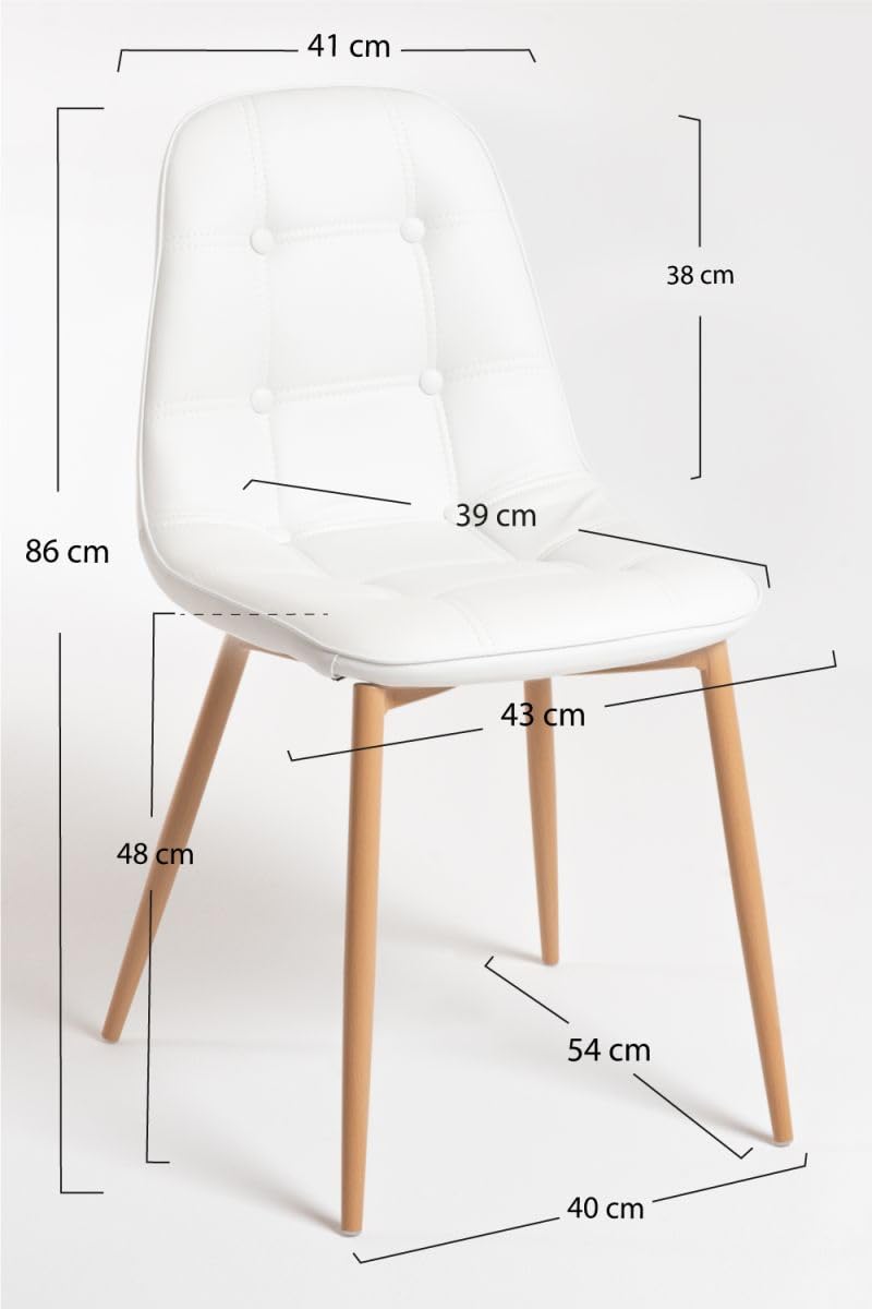 Regalos Miguel - Sillas Comedor - Silla Plazi - Blanco