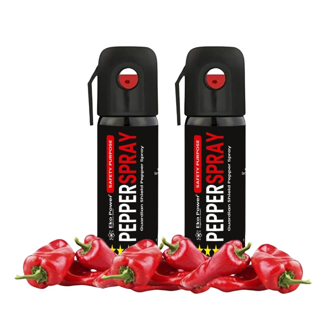 Pepper Spray for Women Safety | Long 15 Feet Range | 50-55 Shots | Organic Product | (Pack of 2)
