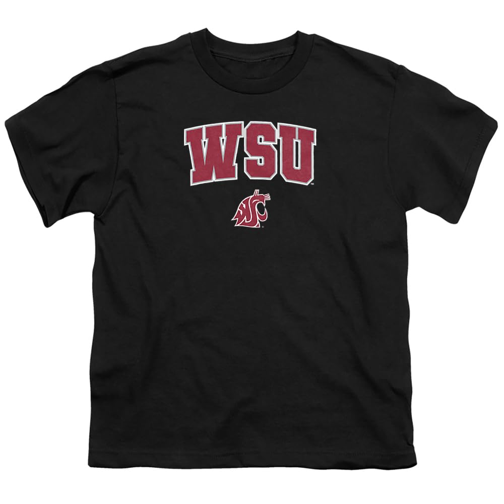 LOGOVISION Washington State University Arch Logo Secondary Kids T Shirt (2) for Toddler Boys and Girls, Black
