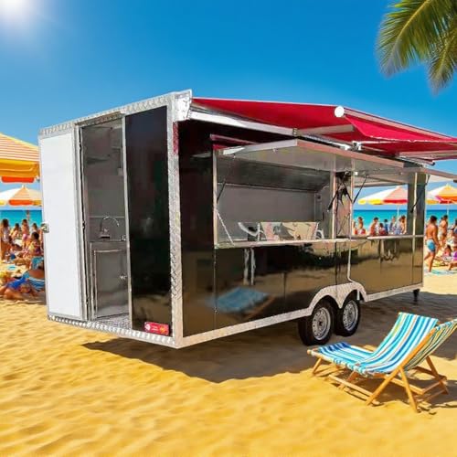 Remolque de alimentos con cocina completa personalizable para la venta, unidad de catering móvil para tráiler de venta de negocios callejeros para tacos, hamburguesas y bebidas