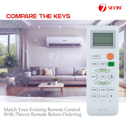 Image of 7SEVEN Compatible with Godrej Ac Remote Original Model 131D 433kHz Suitable for Split Window and Cassette 1 1.5 2 Ton Air Conditioner Choose Remote When Each Key Match Exactly