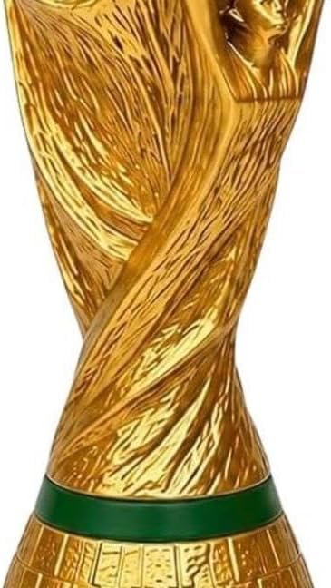 2026 World Championship Football Trophy Premium Resin Award Cup Gold Finish for Champions Tournament Winners and Collectors (13cm)