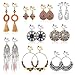 Hifot 9 Paare Boho Ohrclips für Damen Ohne Ohrlöcher, Silber Gold Ohrringe Quasten, Geometrisch Anhänger für Ohrringe, Schmuck Zubehör Ohrclips Mädchen für Nicht Durchbohrte Paare DC günstig Kaufen-Hifot 9 Paare Boho Ohrclips für Damen Ohne Ohrlöcher, Silber Gold Ohrringe Quasten, Geometrisch Anhänger für Ohrringe, Schmuck Zubehör Ohrclips Mädchen für Nicht Durchbohrte