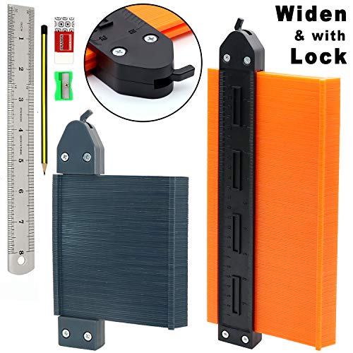 2 Pcs Widen Contour Gauge Duplicator with Lock, WEST BAY Duplication Gauge Tool
