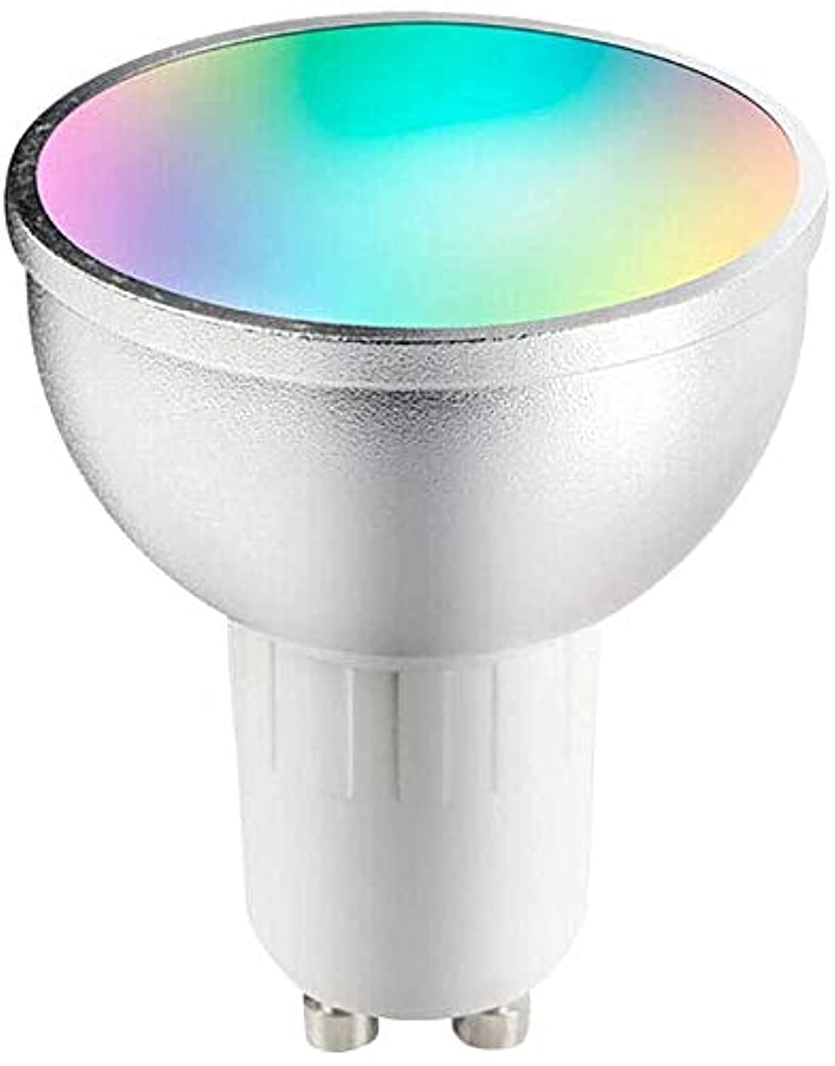 SaskaSmart WiFi LED Spot Light Bulb 5W GU10 Dimmable Spotlight, RGB + Cool + Warm Light compatible with Alexa Echo/Google Home (1 Pack)