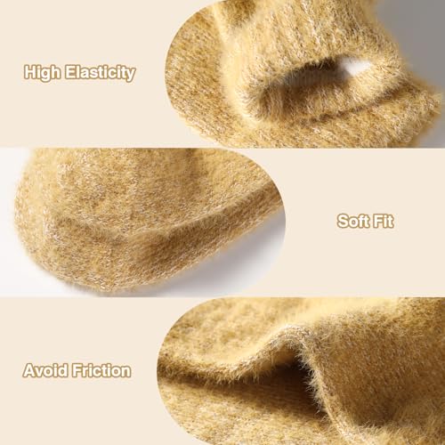 Wool Socks - Thick Soft Winter Hiking Socks (5 Pairs) for Women3