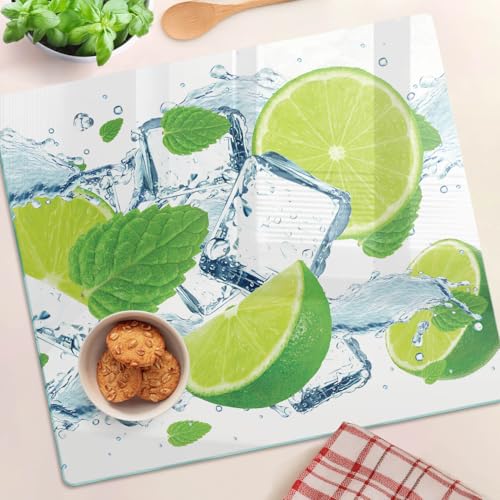 Planche de cuisine en verre rectangulaire imperméable de taille 60x52 cm