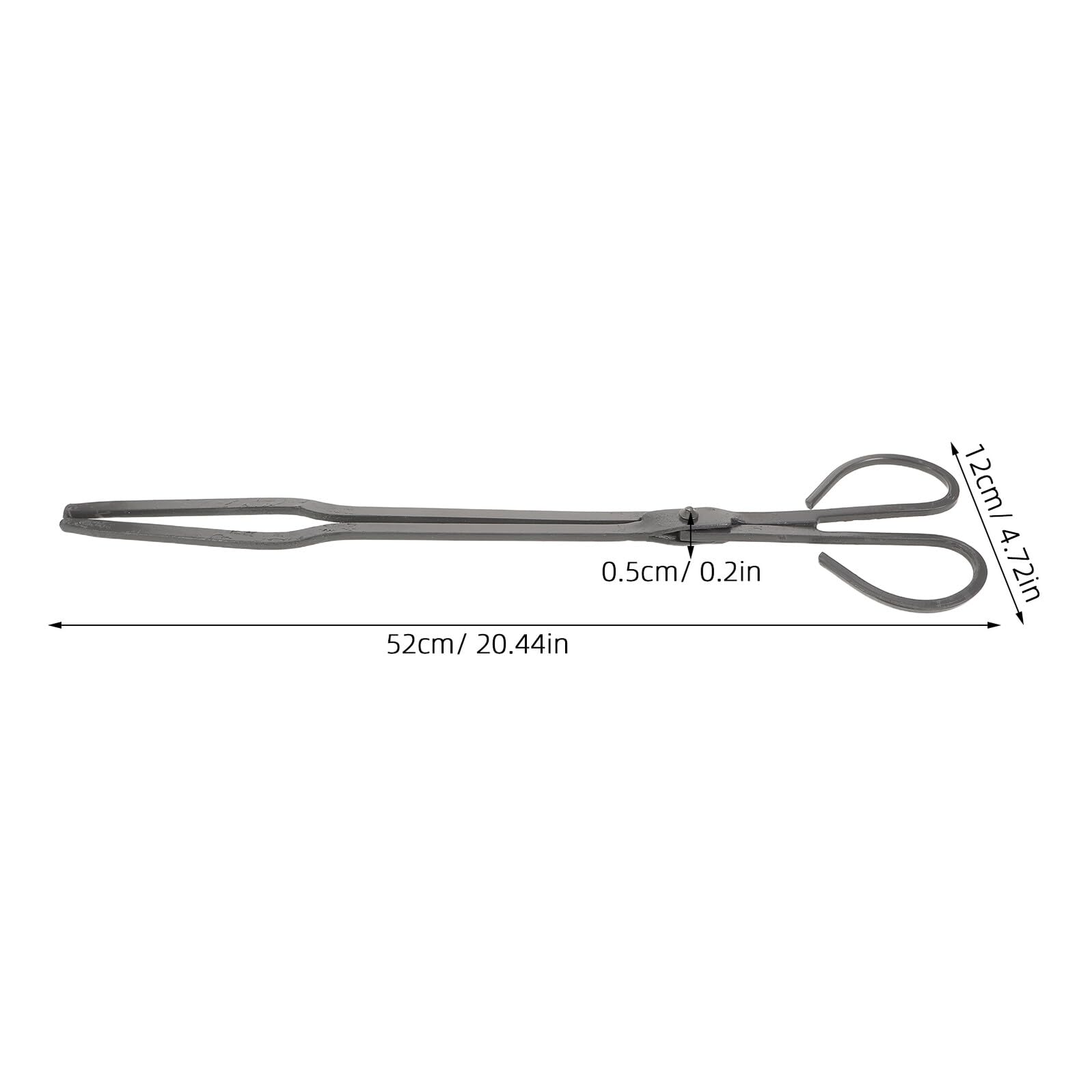 NUOBESTY Pince à Bois pour Cheminée Pince Fer Robuste pour Bûches et Charbon Multifonction pour Foyer Intérieur et Feu de Camp