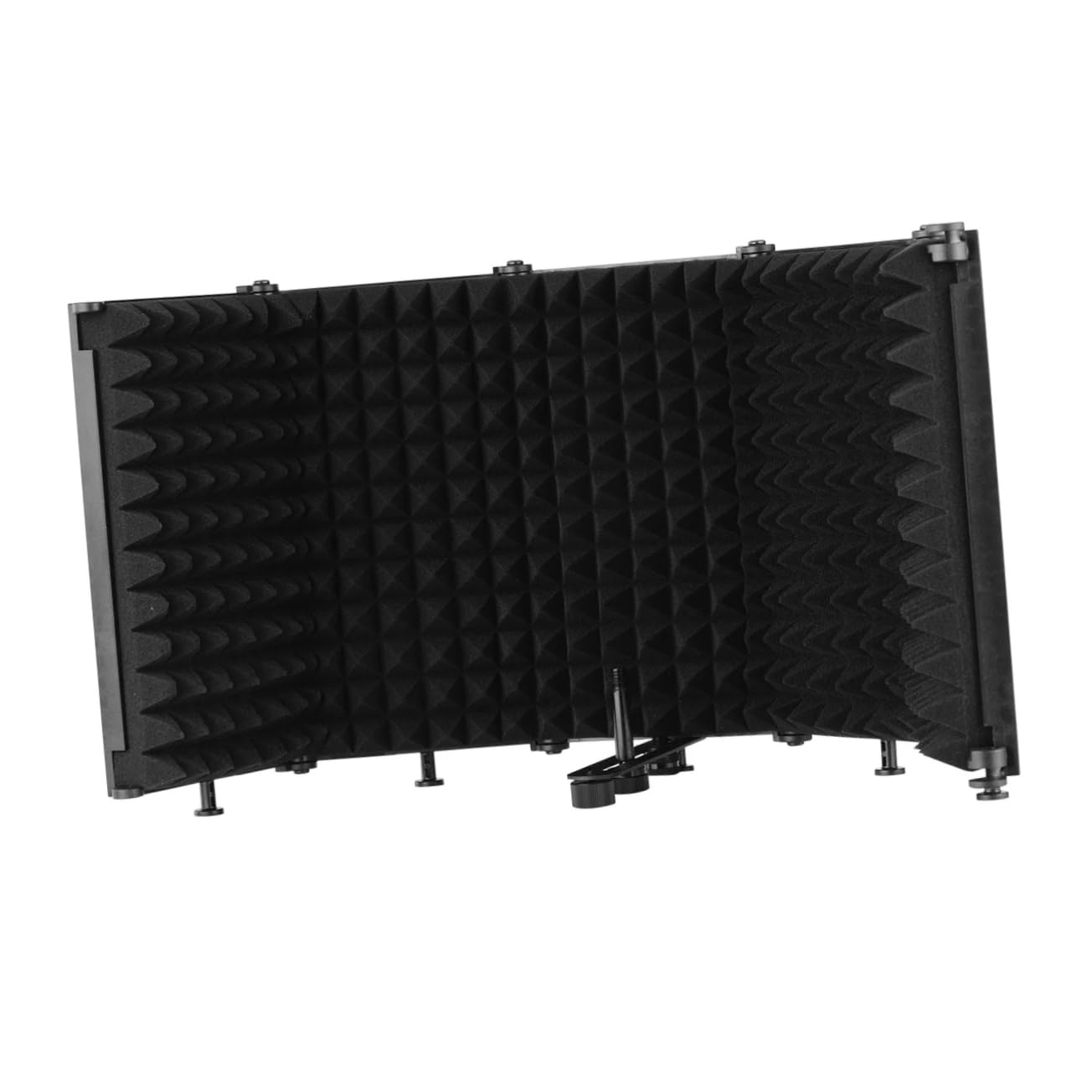 UKCOCO Protector de Micrófono Plegable para Grabación en Estudio Diseño Resistente a Roturas y Material Abs Espuma para Aislamiento Acústico Portátil