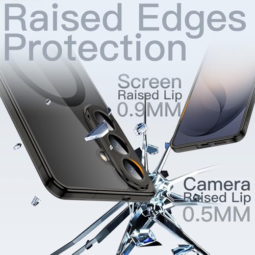 Image of JETech Magnetic Slim Cover Case for Samsung Galaxy S26 Plus, Compatible with MagSafe, Camera Lens Full Protection, Ultra-Thin Lightweight Clear Minimalist Protective Phone Cover (Black)