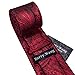 Barry.Wang Red Black Tie for Men Paisley Silk Necktie Pocket Square Cufflinks Formal Wedding Party Business Prom