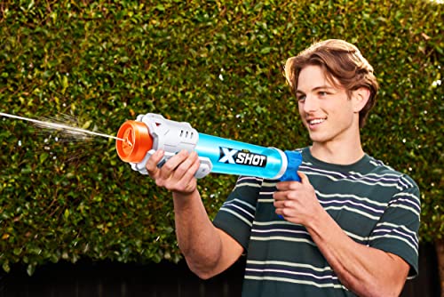 X-Shot Water Warfare Small Tube Soaker (4 Pack) By Zuru Super Soaking Pump Action, Pool Party Pack, Fills Up To 380Ml, Shoots Up To 8 Meters, For Boys, Girls, Children #TOP5