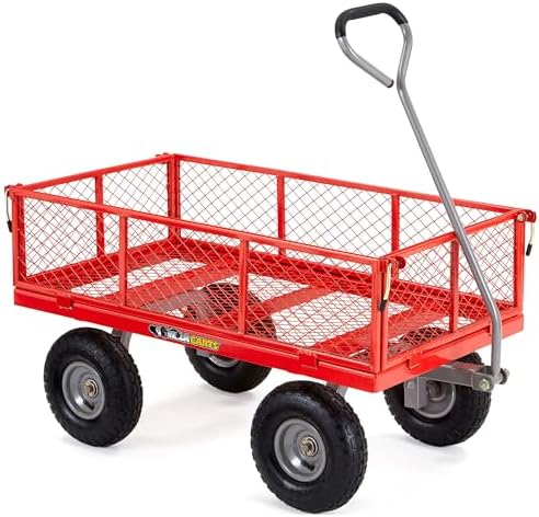 Gorilla Carts Chariot Utilitaire en Acier avec côtés Amovibles – ...