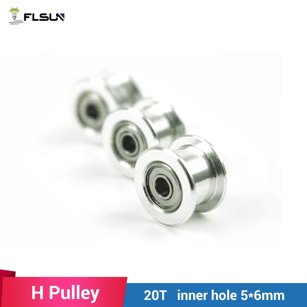 3D Printer - 5 PCS Flsun 3D Printer GT2 H Type Wheel Aluminum Timing Drive Pulley for 3D Printer
