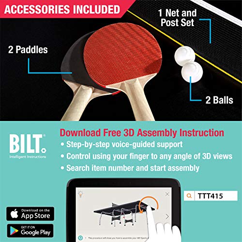 MD Sports Table Tennis Tables Multiple Styles Ping Pong Tables, Foldable for Easy Storage with Nets Included, Perfect for Family Game Rooms