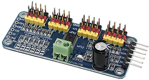 Image of REES52 5pcs SG90 9G Micro Servo Motor with PCA9685 16 Channel 12 Bit PWM Servo Motor Driver IIC Module for Arduino Raspberry Pi RC Robot Arm Helicopter Airplane Remote Control