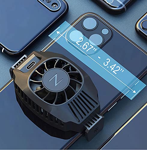 Super Cheap 🛒 Phone Cooler Wireless Charger, PUBG Game Controller, Mobile Cooler for Watching Gaming Accessories for iOS and Android Phone Cooling Fan Black Portable Radiator Gifts