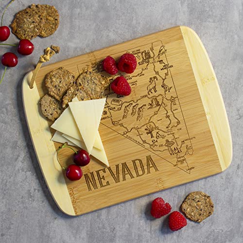 Image of Totally Bamboo A Slice of Life Nevada Engraved Map Cutting Board