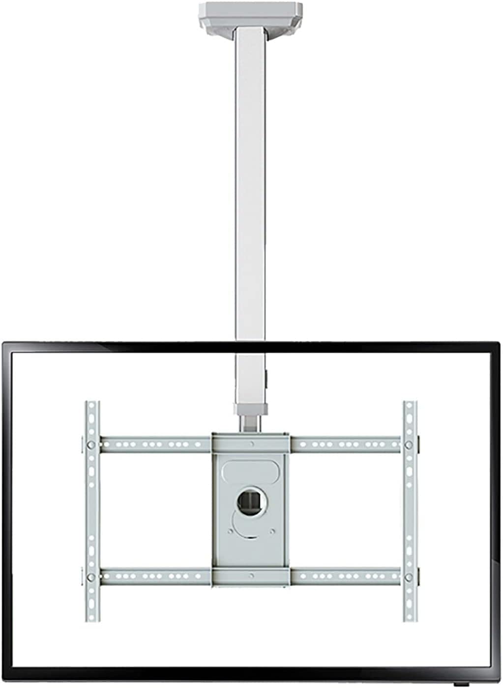 CGCSYZ Ceiling TV Mount, Adjustable Height Full Motion 360° Rotation TV Bracket, Fits 40-65inch Low Profile TVs, Max VESA 600x400mm, White TV Mount