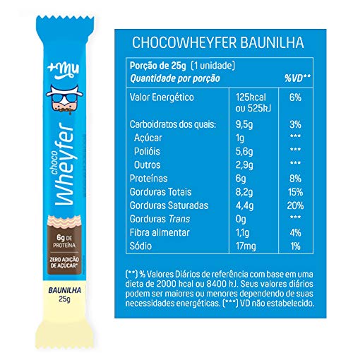 Choco Wheyfer Sabor Baunilha 25g +Mu Cx 12Un