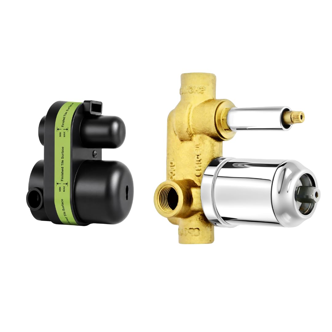 ENICET Concealed Body for Single Lever High Flow Diverter 45MM Heavy Body Concealed Body | Chrome Finish | Solid Brass | Bathroom (xes155) | Brass Material-image-29