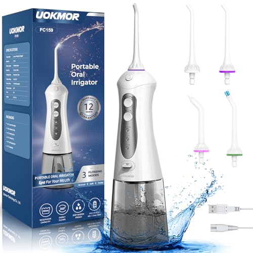 Water Flosser Cordless Teeth Pick: Portable Adults Dental Oral Irrigator for Travel Flossers...
