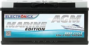 High Performance 140Ah Marine Edition AGM Battery - 140Ah 12V Car Battery Solar Battery Camping Battery Perfect for Solar Panels