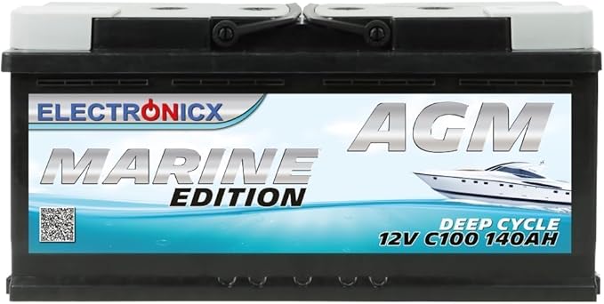 High Performance 140Ah Marine Edition AGM Battery - 140Ah 12V Car Battery Solar Battery Camping Battery Perfect for Solar Panels