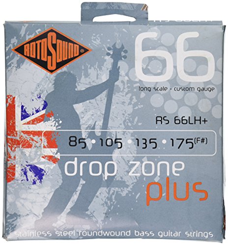 rotosound british steel - Rotosound RS66LH+ Swing Bass 66 Stainless Steel Bass Guitar Strings (85 105 135 175)