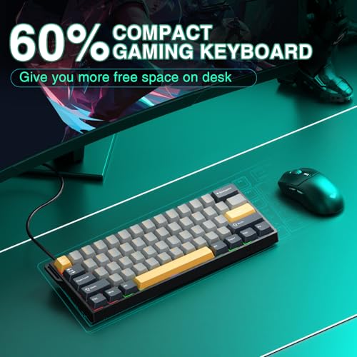 Image of AULA WIN60 HE MAX - 60% Mechanical Gaming Keyboard Wired, Hall Effect Magnetic Switches Hot Swappable, Adjustable Actuation Rapid Trigger Mode, 8000 Hz Polling Rate, 60 Percent Keyboard Compact Design