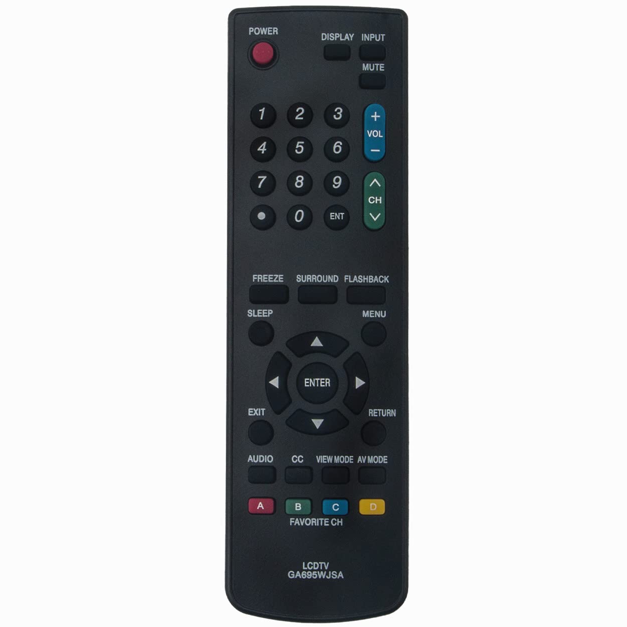 PERFASCIN GA695WJSA Replace Remote Control Fit for Sharp TV LC-32LS510UT LC-22LS510UT LC-46LE620UT LC-55LE620UT LC-19LS410UT
